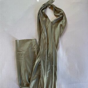 Show Me Your MuMu Olive Halter Jumpsuit